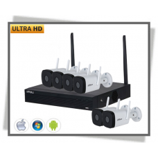 IP Dahua 4mp Ultra Hd Videoovervågning Wifi Bullet Kamera Sæt 6